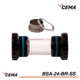 Boitier de pedalier BSA 24 Inox pour SRAM GXP CEMA BSA24BR-SS