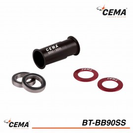 Boitier de pedalier BB90-BB95 Inox CEMA SCR-BT-BB90SS pour Shimano