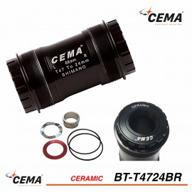 Boitier de pédalier T47 céramique CEMA BT-T4724BR pour SRAM 24-22mm