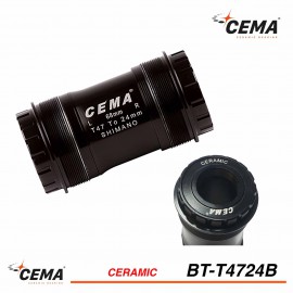 Boitier de pédalier T47 céramique CEMA BT-T4724B pour Shimano 24mm