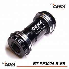 Boitier de pédalier Pressfit 30 to 24mm chromé pour Shimano CEMA BT-PF3024-b-ss