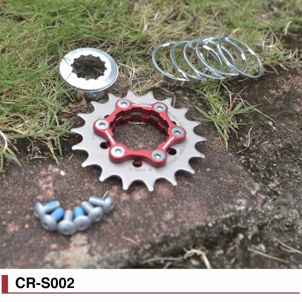 Adaptateur single speed Shimano en Fouriers rouge