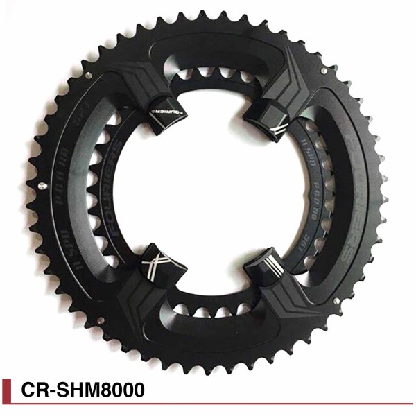 Paire de plateaux Fouriers CR-SHM8000 compatibles Shimano® Ultegra 8000 noir