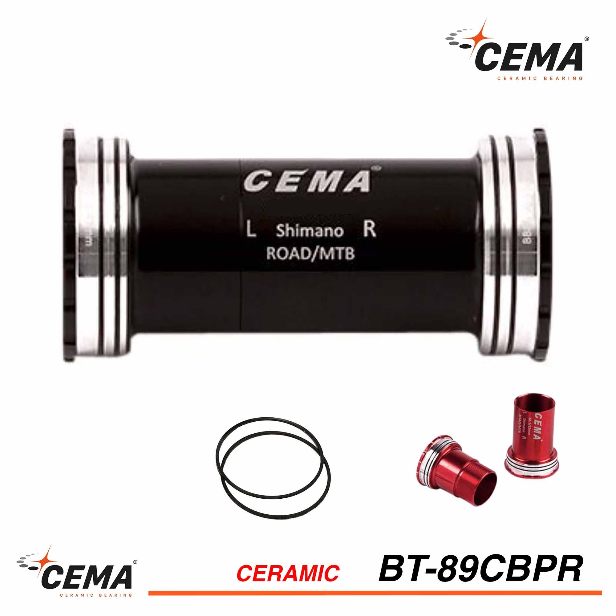 Boitier de pédalier CEMA BB89 céramique pour Shimano