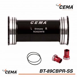 Boitier de pédalier CEMA BB89 Inox pour Shimano